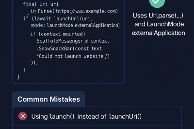 Flutter Tutorial: How to Open a Website in the Browser