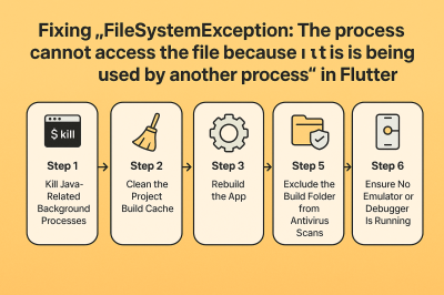 Fixing “FileSystemException: The process cannot access the file because it is being used by another process” in Flutter