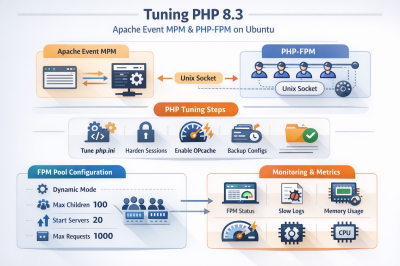 Tuning PHP 8.3 for Apache Event MPM and PHP-FPM on Ubuntu: A Complete Step-by-Step Production Guide