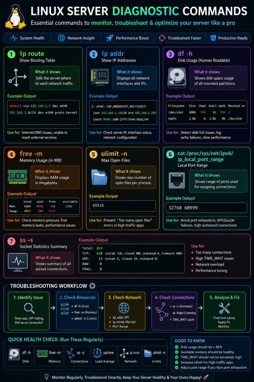 Linux Server Diagnostic Commands: Complete Guide for Performance ...